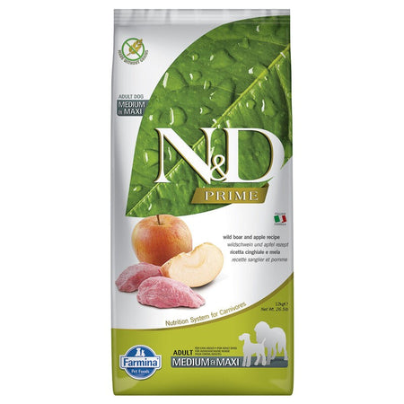 Farmina N&D Prime mangime secco Cani Adulti Medium Maxi cinghiale e mela