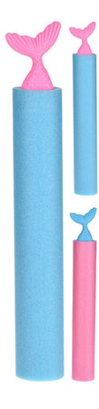 Tubo Pompa Pistola Spara Acqua Schiuma 35x5cm Con Coda Sirena Divertimento Estate 6559070