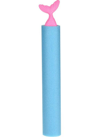 Tubo Pompa Pistola Spara Acqua Schiuma 35x5cm Con Coda Sirena Divertimento Estate 6559070