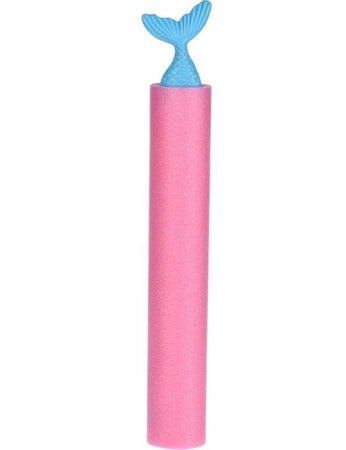 Tubo Pompa Pistola Spara Acqua Schiuma 35x5cm Con Coda Sirena Divertimento Estate 6559070