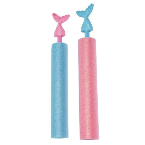 Tubo Pompa Pistola Spara Acqua Schiuma 35x5cm Con Coda Sirena Divertimento Estate 6559070