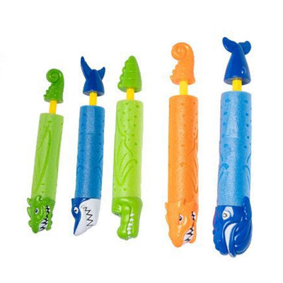 Tubo Cannone Spara Acqua 33x5cm Forma Animale Con Motivi Misti Gioco Bambini 6559073