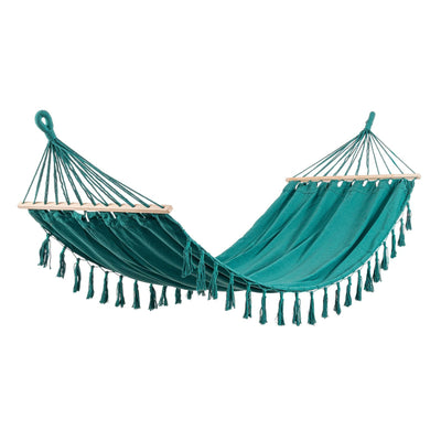 Amaca Juan con seduta in tessuto e asta in legno per esterno e giardino