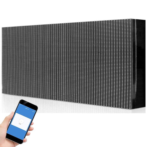 Insegna Luminosa A Led Wifi Per Esterno Ip65 Testo Scorrevole Multicolore 100x40cm