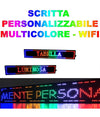 Insegna Luminosa A Led Wifi Per Esterno Ip65 Testo Scorrevole Multicolore 100x40cm