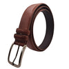 Ecoprice Cintura Cinta Uomo In Vera Pelle Made in Italy Cuoio Casual Classica Regolabile Marrone