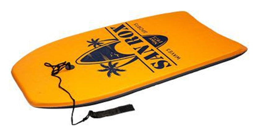 Tavoletta Mare Eps 94cm Surf Bodyboard Colorata Con Scritta Con Corda Caviglia 3501033