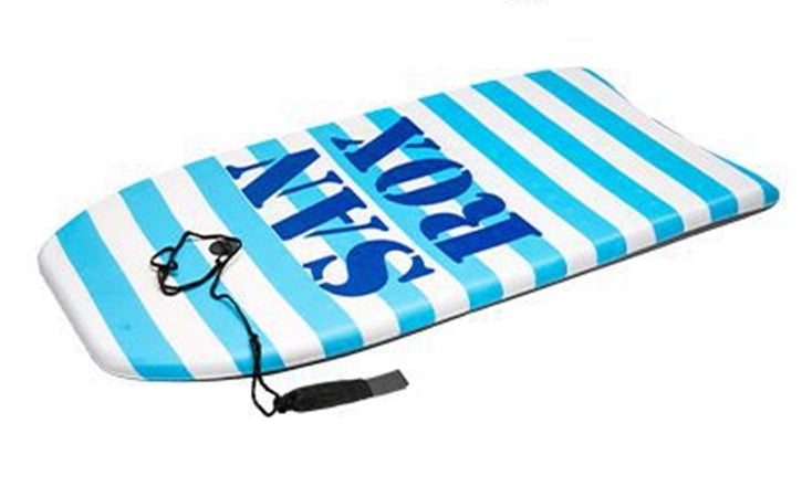 Tavoletta Mare Eps 94cm Surf Bodyboard Stripe Righe Con Scritta Con Corda Caviglia 3501034