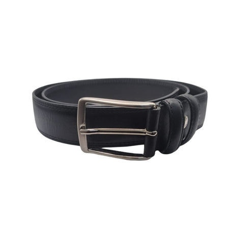 Ecoprice Cintura Cinta Uomo In Vera Pelle Made in Italy Cuoio Casual Classica Regolabile Nera