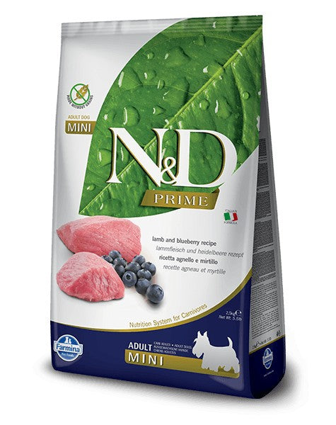Farmina N&D Prime mangime secco Cani Adulti Mini agnello e mirtillo 2,5 kg