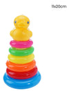 Piramide Anatra Con Anelli Cerchi Impilabili Multicolore Gioco Per Bambini 11x20cm 258246