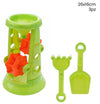Set 3pz Gioco Spiaggia Mare Con Mulino A Clessidra Paletta Rastrello 26x16cm 258257