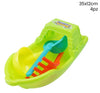 Set Giocattoli Spiaggia Con Barca Rastrello Paletta Mare Per Bambini 35x12cm 258262