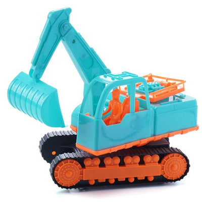 Camion Scavatore A Cingoli Cabina Con Figura Giocattolo Bambini Colorato 20x20cm 258283