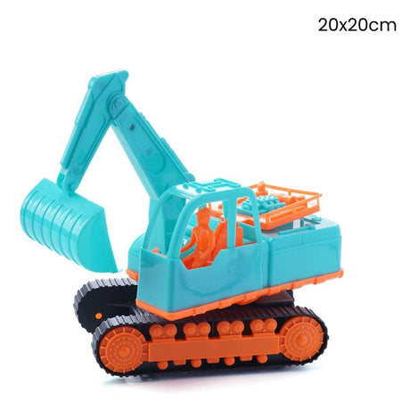 Camion Scavatore A Cingoli Cabina Con Figura Giocattolo Bambini Colorato 20x20cm 258283