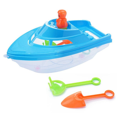 Set 3 Pz Barca Mare Con Accessori Giochi Per Bambini Spiaggia Estate 15x40 Cm 258289