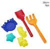 Set 6pz Giochi Bambini Mare Spiaggia Con Paletta Rastrello 28cm Formine Setaccio 258330