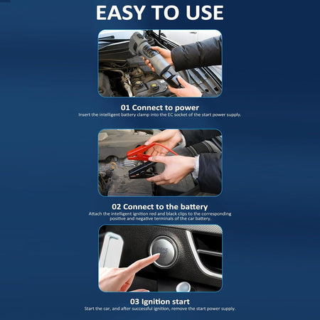 Compressore D'aria Portatile Pompa Elettrica Wireless 4in1 8000mah Con Luce Emergenza Auto