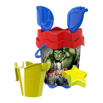 Secchiello Mare Avenger Con Accessori Spiaggia Estate Bambini Hulk Iron Man 17cm 256429