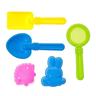 Set Giocattoli Da Spiaggia Per Bambini 5pz Formine Paletta Setaccio Cucchiaio 618565
