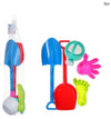 Set 5pz Giocattoli Da Spiaggia Bambini Con Paletta Rastrello Innafiatoio Formine 618568