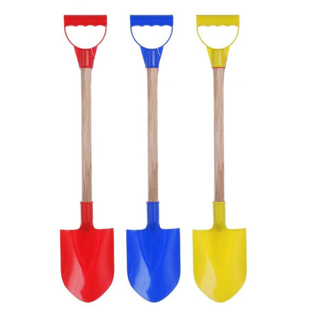 Pala Da Spiaggia Mare Giardino Gioco Vanga Colorata Con Manico In Legno Da 60 Cm 618562