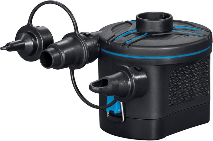 Pompa Di Gonfiaggio Elettrica Powertouch A Batterie Con 3 Adattatori 12x11x10cm 62254