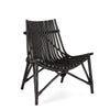 Sedia Lounge Menendez in rattan, finitura a base di nitrocellulosa
