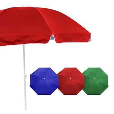 Ombrellone Spiaggia Mare Da 180 Cm Tinta Unita Regolabile Con Sacca Trasporto 618405