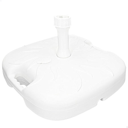 Base Supporto Per Ombrellone Giardino Esterno Quadrata Bianca Resistente Maniglia 030909