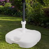 Base Supporto Per Ombrellone Giardino Esterno Quadrata Bianca Resistente Maniglia 030909