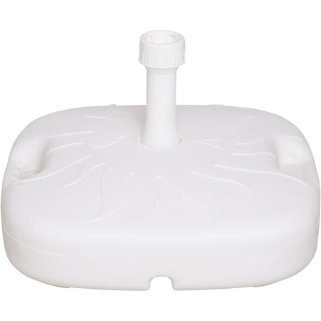 Base Supporto Per Ombrellone Giardino Esterno Quadrata Bianca Resistente Maniglia 030909