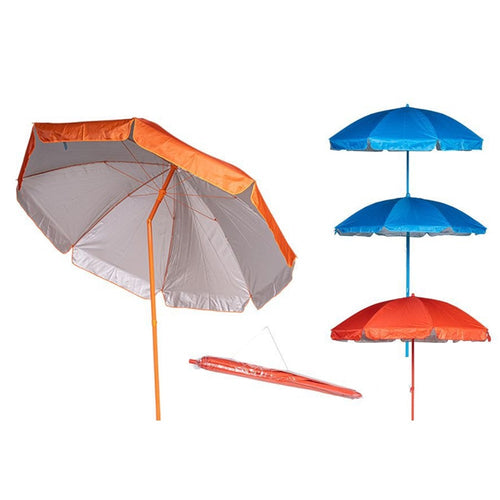 Ombrellone Mare Spiaggia 180cm Tinta Unita Palo Colorato Con Snodo Sacca Trasporto 6699019