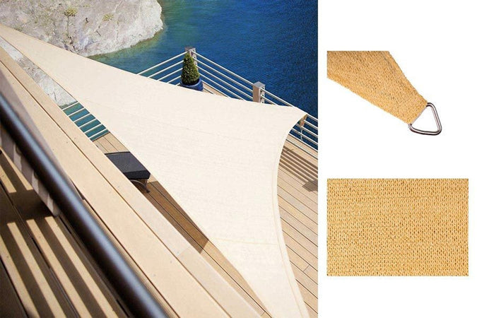 Tenda Vela Ombreggiante Parasole Da Esterno Terrazze Giardino Triangolare 5x5x5mt 6625034