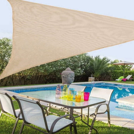 Tenda Vela Ombreggiante Parasole Da Esterno Terrazze Giardino Triangolare 5x5x5mt 6625034