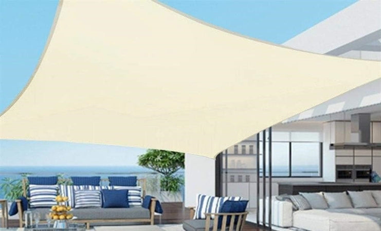Tenda Vela Ombreggiante Parasole Da Esterno Terrazze Giardino Patio Quadrata 5 X 5 Mt