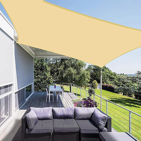 Tenda Vela Ombreggiante Parasole Da Esterno Terrazze Giardino Patio Quadrata 5 X 5 Mt