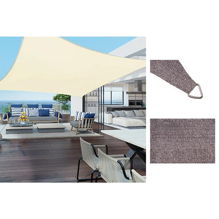 Tenda Vela Ombreggiante Parasole Da Esterno Terrazze Giardino Patio Quadrata 5 X 5 Mt