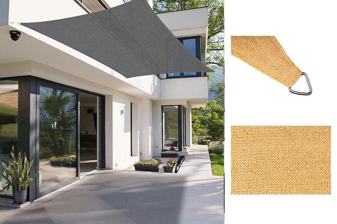 Tenda Vela Ombreggiante Parasole Da Esterno Terrazze Giardino Rettangolare 2x3mt 6625046