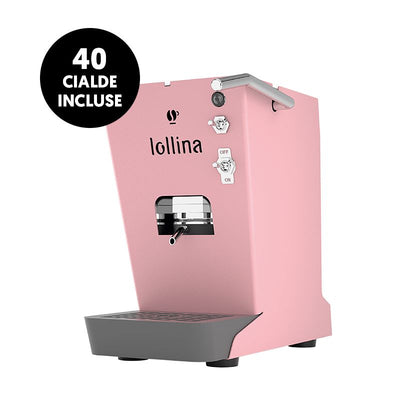 Lollo caffe` nuova lollina+ (rosa) - macchina caffe` espresso a cialde + 40 cialde miscela oro - LOLLINAROSA