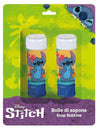 Set Da 2pz Flacone Bolle Di Sapone Stampa Stitch 60ml Blister Per Gioco Bambini 208329