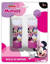 Set Da 2pz Flacone Bolle Di Sapone Minnie Paperina 60ml Blister Per Gioco Bambini 208343