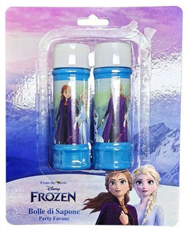 Set Da 2pz Flacone Bolle Di Sapone Stampa Frozen 60 Ml Blister Per Gioco Bambini 209814
