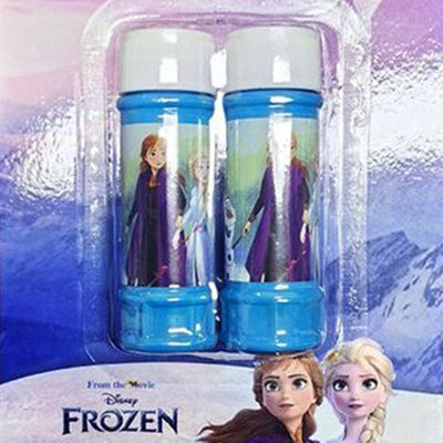 Set Da 2pz Flacone Bolle Di Sapone Stampa Frozen 60 Ml Blister Per Gioco Bambini 209814