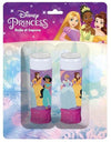 Set Da 2pz Flacone Bolle Di Sapone Stampa Princess 60ml Blister Per Gioco Bambini 209821