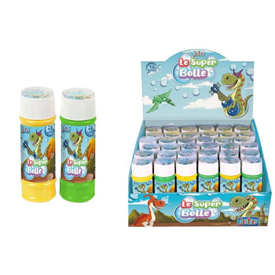 Bolle Di Sapone Confezione Da 36 Pz Flaconi 60 Ml Dinosauro Per Gioco Bambini 807571