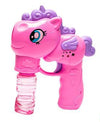 Pistola Spara Bolle A Forma Di Pony Con 2 Flaconi Di Ricarica Da 50 Ml 3 Colori 6726065