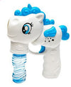 Pistola Spara Bolle A Forma Di Pony Con 2 Flaconi Di Ricarica Da 50 Ml 3 Colori 6726065