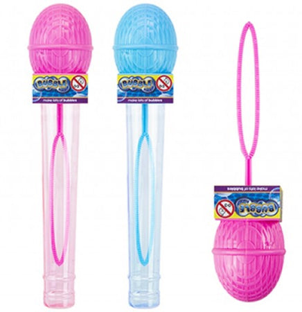BACCHETTA PER BOLLE DI SAPONE DA 22CM A FORMA DI MICROFONO 70ML IN 2 COLORI 6719002