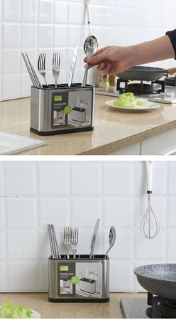 Scolaposate In Acciaio Per Organizzare Utensili Da Cucina Portaposate Design Moderno